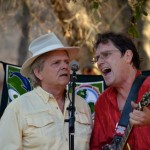 Doug and Larry Kiser sing the banjo medley at Rainbowland concert, 8/23/14