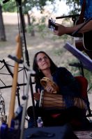 Cath on percussion at Doug's 60th birthday concert