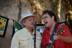 Doug and Larry Kiser sing the banjo medley at Rainbowland concert, 8/23/14