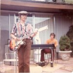 Doug with Jeff Rice, Wrath Creek keyboard player, 1974