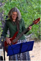 Jaine on bass at the 60th bday concert