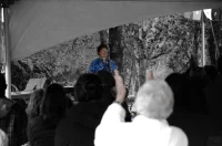 Mom in the audience at Doug's 60th bday concert