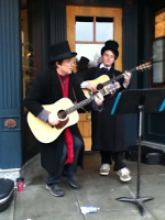 Doug and Dylan, Christmas in Nevada city